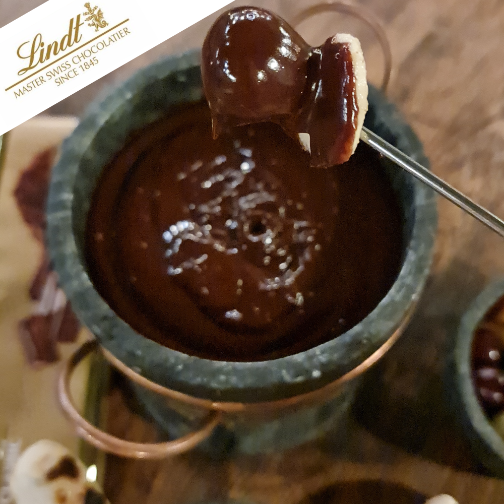 Fondue de Chocolate Lindt com de frutas Inês