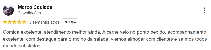 Avaliação Inês Steak House